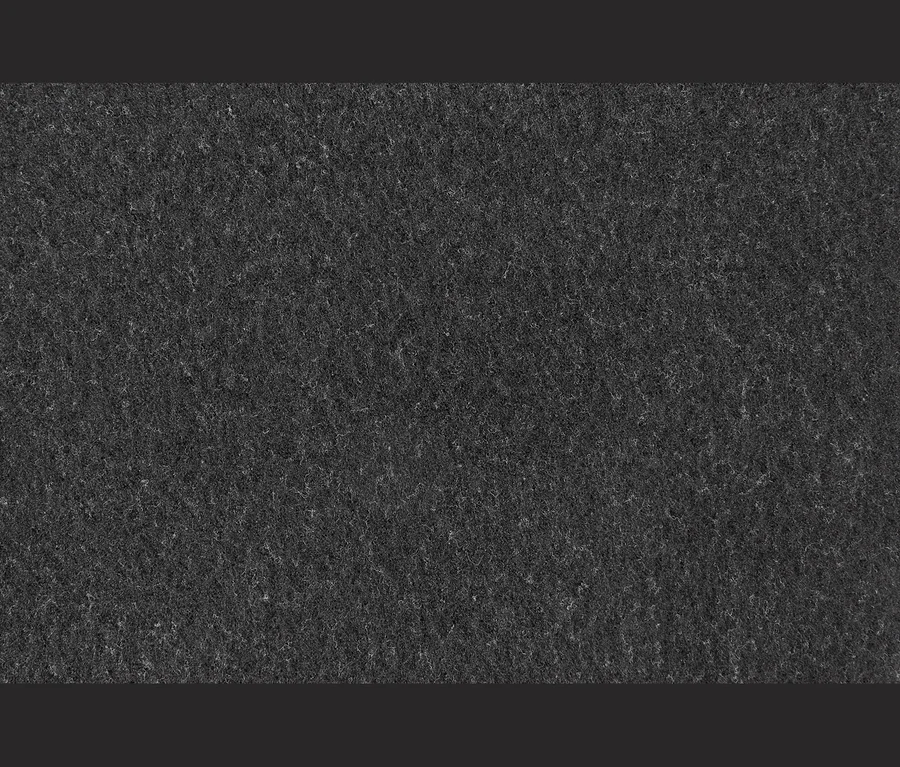 Dunkelgraue, filzartige Textur mit sichtbaren Fasern.