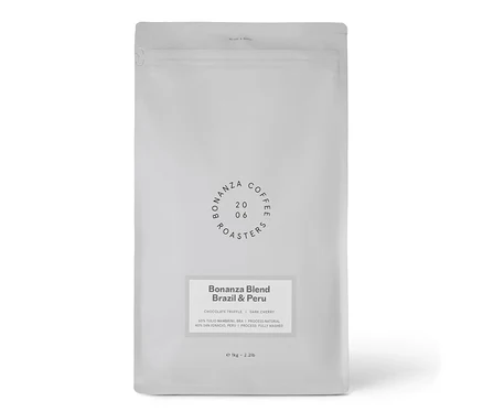 Packung Bonanza Coffee Roasters - Blend Omni-Roast - 1 kg ganze Bohne.