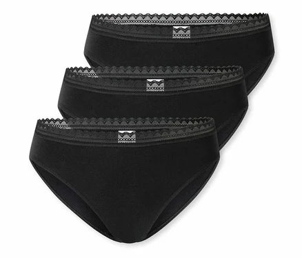 Drei schwarze SCHIESSER Rio-Slips.