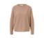 Beiger Feinstrickpullover.
