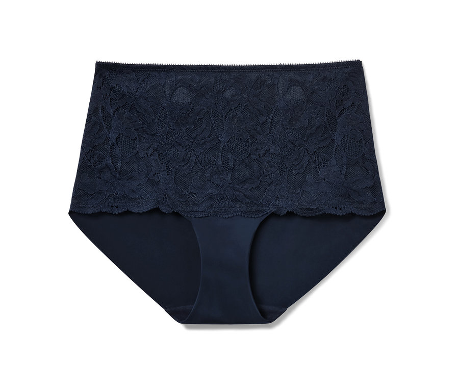 Blaue Highwaist-Panty.