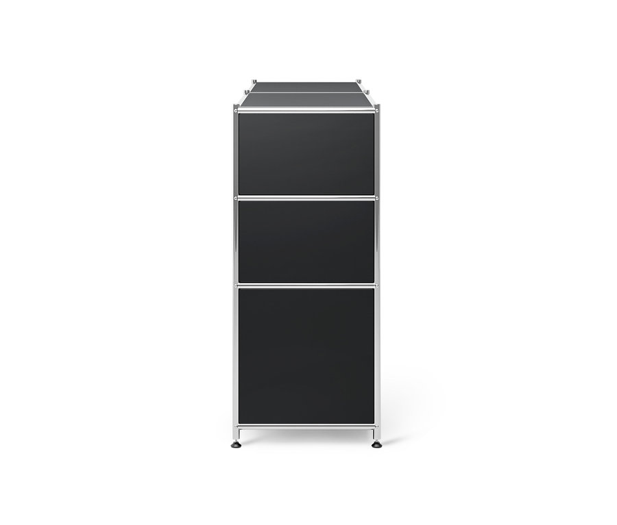 Schwarze Kommode Metall »CN3« mit 6 Schubladen.