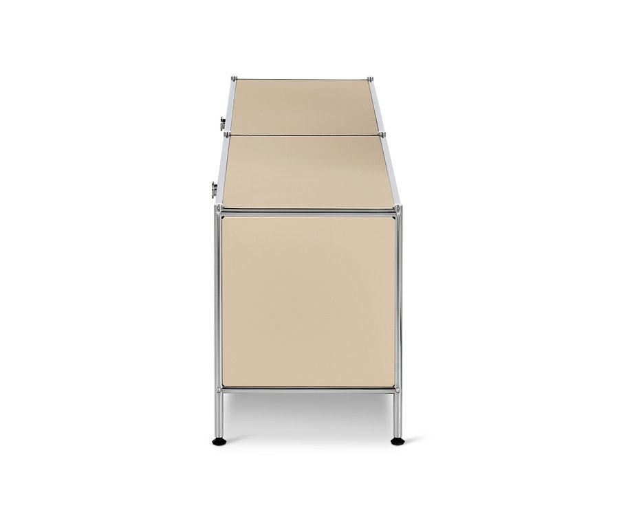 Beiges Lowboard Metall »CN3« mit 2 Klappen.