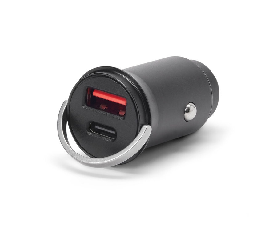 Ein graues KFZ-Schnellladegerät.