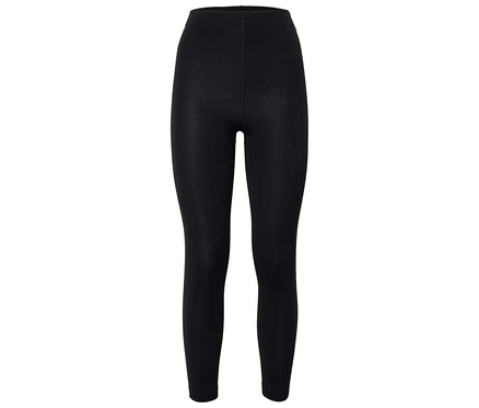 Schwarze Leggings mit hohem Bund.