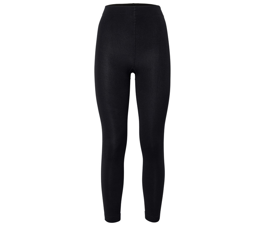 Schwarze Leggings mit hohem Bund.