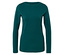 Petrolfarbenes Langarmshirt.