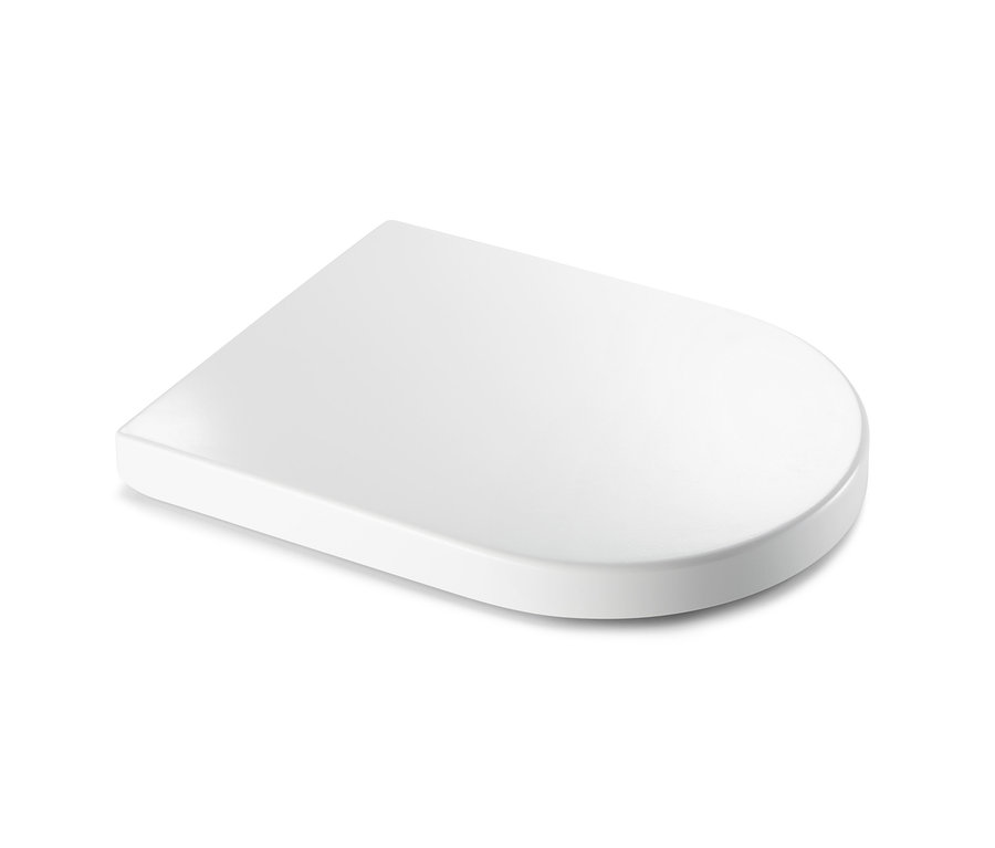 Ein weißer Premium-WC-Sitz mit Absenkautomatik.