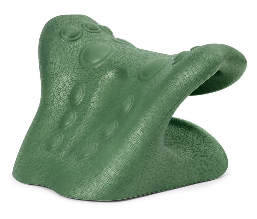 Grünes Nackenmassagegerät.