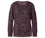 Lila-schwarzes Sweatshirt mit Leopardenmuster.