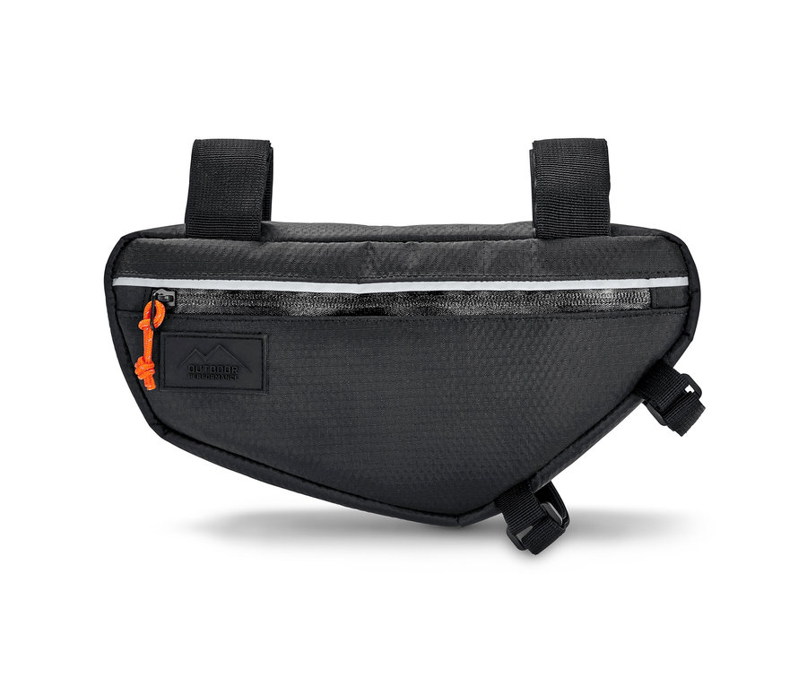 Schwarze Rahmentasche.