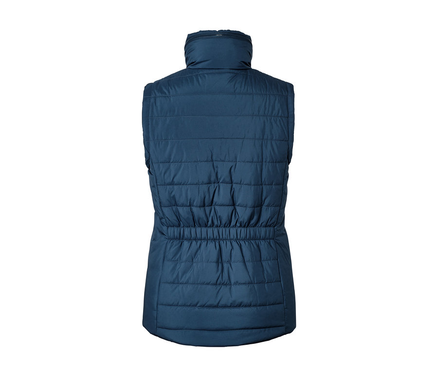 Detailansicht der Rückseite einer Steppweste.