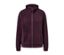 Mauve Kapuzenjacke mit RWS-lizenzierter Wolle mit Reißverschluss und Taschen.