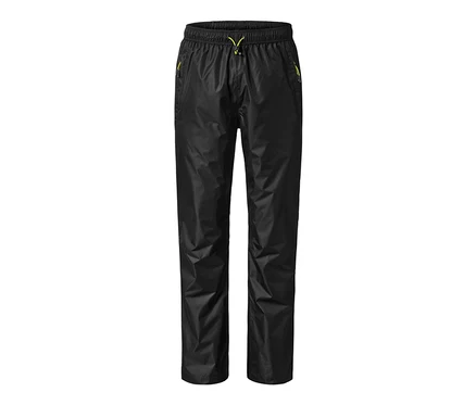 Schwarze Regenhose.