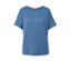 Blaues, strukturiertes Shirt.