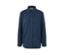 Marineblaue Musselin-Bluse mit Kragen und Knopfleiste.