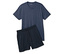 Shorty-Pyjama-Set, blau/navy