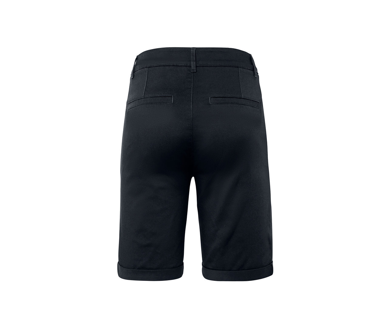 Rückansicht der Chino-Shorts in Navy.