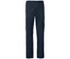 Marineblaue Herrenhose mit Knopf oben.