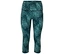 Grün-blaue Leggings mit Zebramuster.