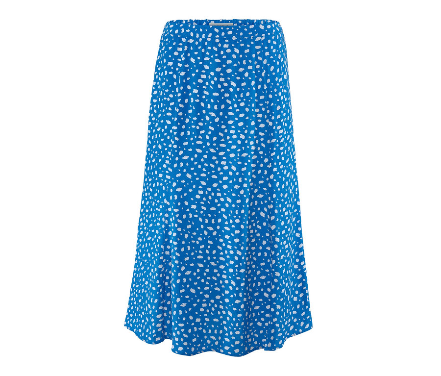Blauer Rock mit Print.