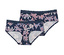 Blau mit Blumen