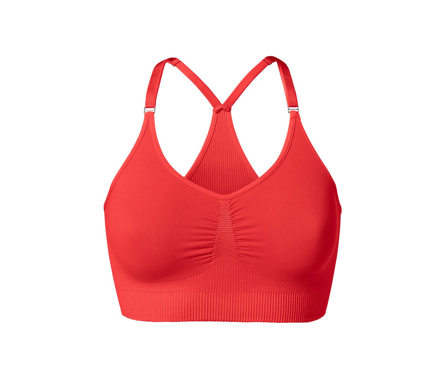 Rotes Seamless-Sport-Bustier.