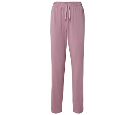 Rosa Trainingshose mit Kordelzug in der Taille.