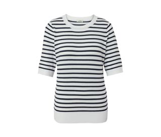Navy-weiss gestreift