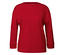 Rotes Street One T-Shirt mit Rippdetail.