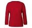 Rotes Street One T-Shirt mit Rippdetail.