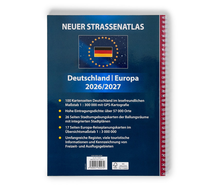 Neuer Strassenatlas Deutschland / Europa 2026/2027.