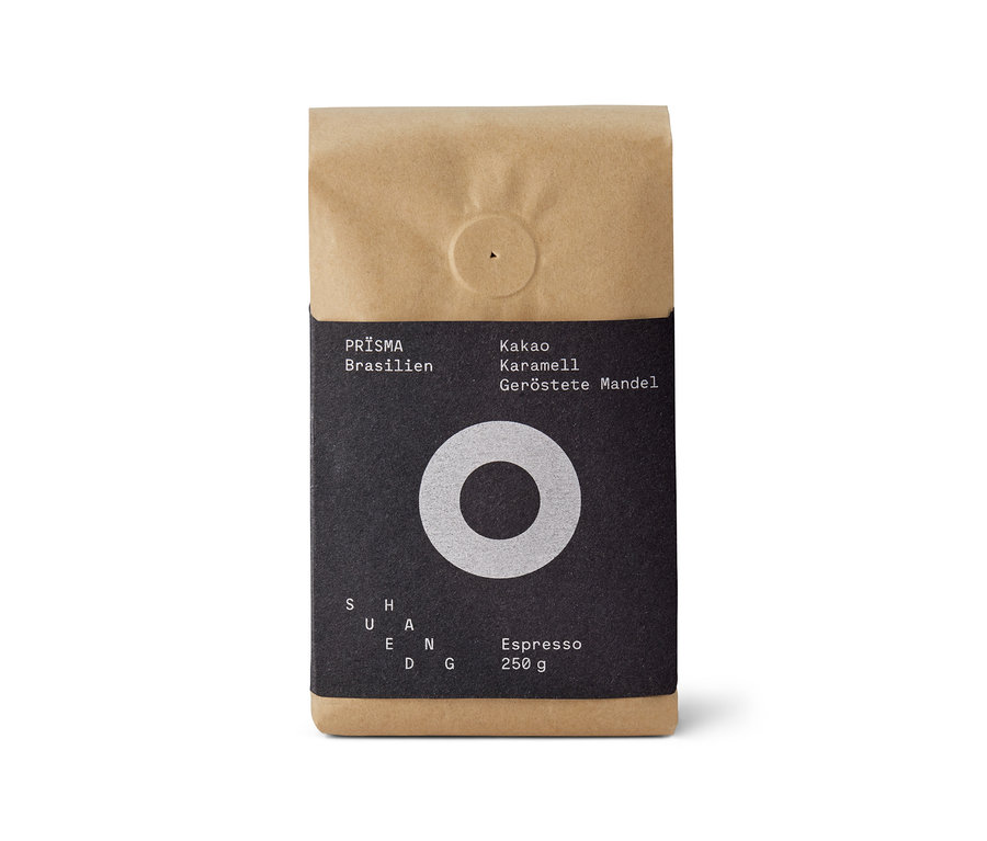 Eine Packung PRISMA Espresso - 250 g Ganze Bohne.