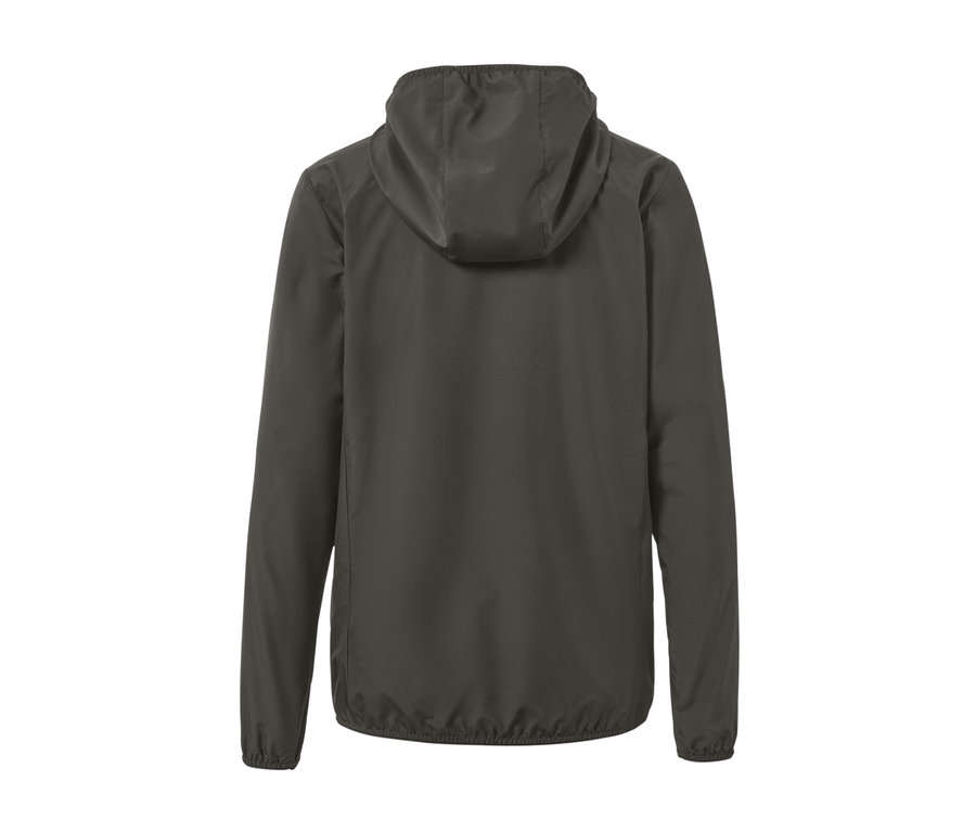 Rückansicht einer leichten Funktionsjacke, packable.