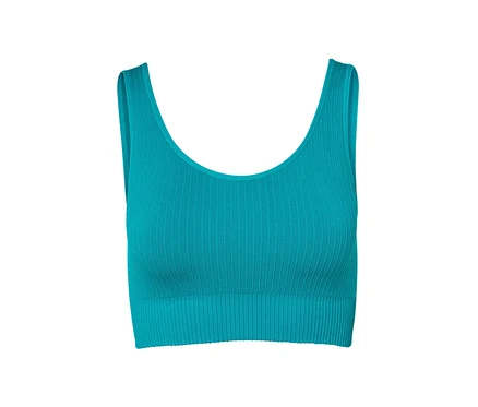 Türkises Seamless-Sport-Bustier.