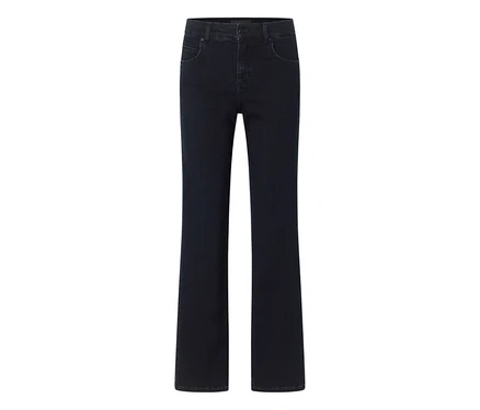 Dunkelblaue Angels Denim "Lara" Jeans mit geradem Bein und 5 Taschen.