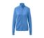 Blaue Funktionsjacke mit Reißverschluss.