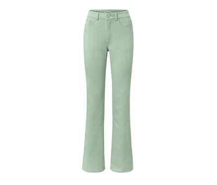 Eine mintgrüne Bootcut Jeans – Fit »Lou« ist zu sehen.