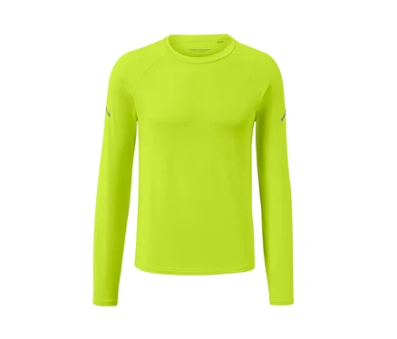 Neonlimes Langarm-Funktionsshirt.