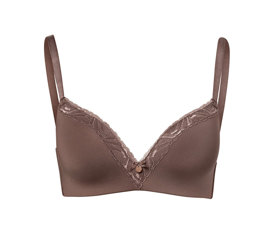 Nougatfarbener Softschalen-BH.