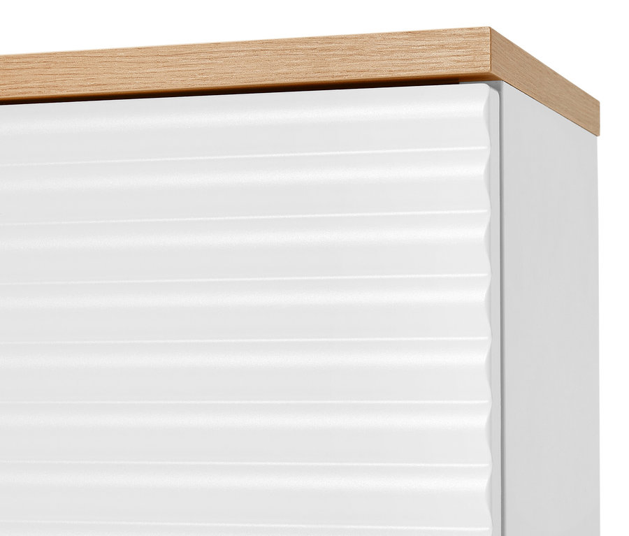 Detail einer Konsole mit Schublade.