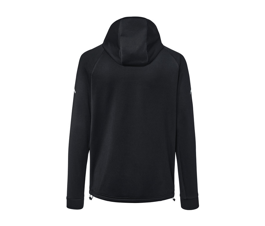 Schwarze Thermojacke von hinten.