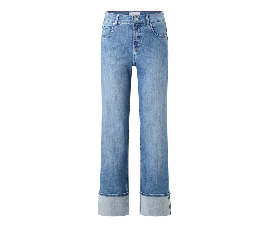 Helleblaue Angels Jeans »Lara« Straight Fit mit Turn Up.