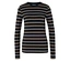 Schwarz-beige gestreiftes Langarmshirt.