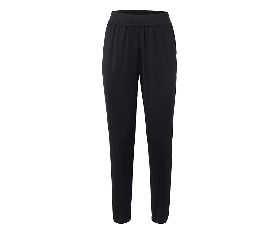 Eine schwarze Hose mit Gummizug.