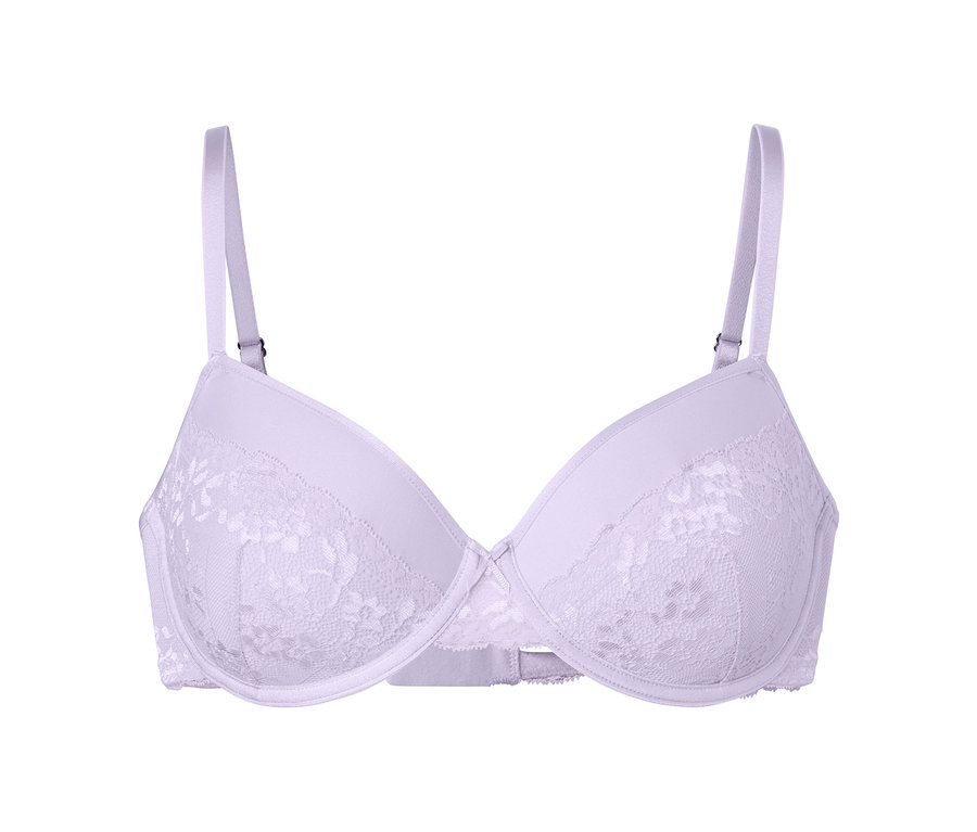 Fliederfarbener Spacer-BH.