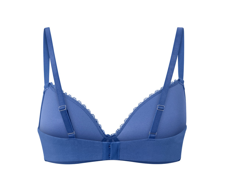 Blauer Softschalen-BH von hinten.