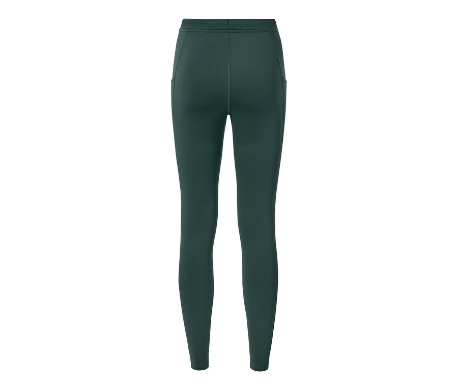 Dunkelgrüne Thermo-Lauftight von hinten.