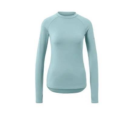 Hellblaues Langarm-Funktionsshirt.