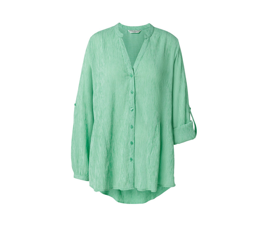Gestreifte grüne Longtunika.